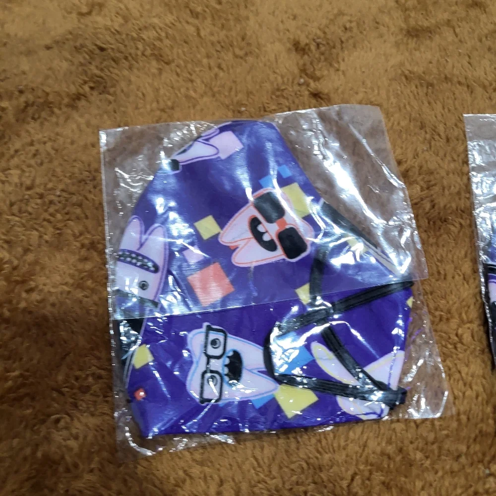 Reusable Adult Face Mask 2pack  Tooth Theme, nose - chin 4.5